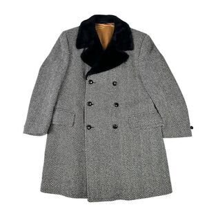 Vintage Louis Levy Clothing NYC Herringbone Fur Chillproof Coat